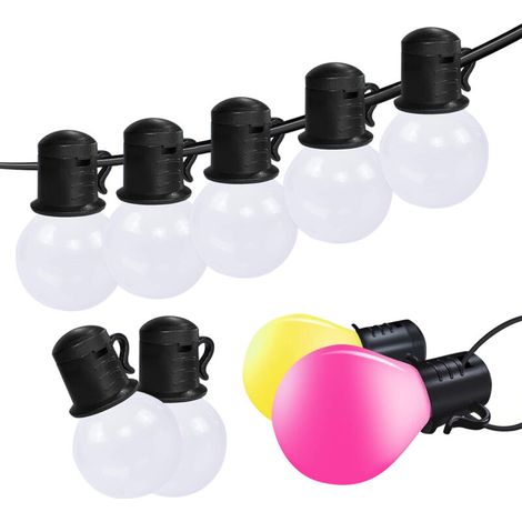 Guirlande lumineuse LED, 12 scènes et 10 combinaisons d'ambiance, 120 modes prédéfinis, 8,5 mètres/25 perles LED, adaptée à une décoration extérieure flexible (1/5)
