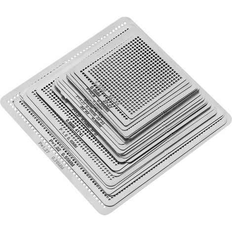 27 pochoirs universels à chauffage direct pour le reballage BGA et accessoires de soudure (1/5)