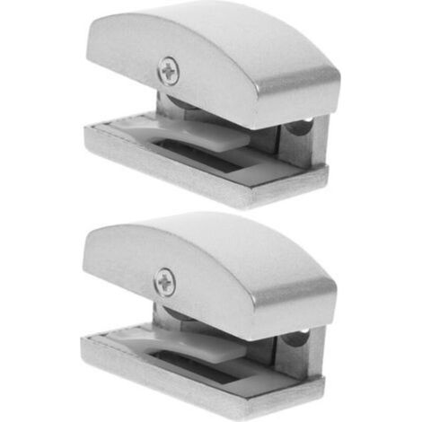 Guida inferiore regolabile in 2 pezzi per porte scorrevoli in vetro, accessori per porte scorrevoli in vetro, installazione facile e funzionale -Crezuo