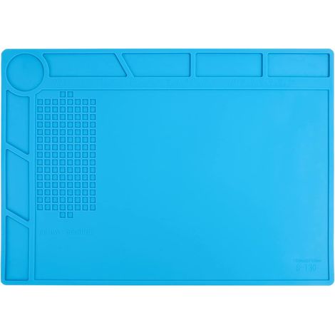 Tapis de soudure silicone, Tapis de travail magnétique résistant à la chaleur,35x25cm Tapis de réparation,Soldering Mat antistatique,Pour gauchers, pour pistolets à souder, pistolets à chaud