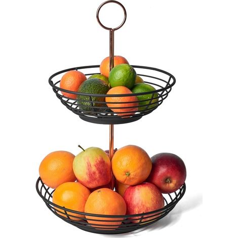 Starke Pro Harper Metall-Obstkorb 28,5 cm, zweistöckig