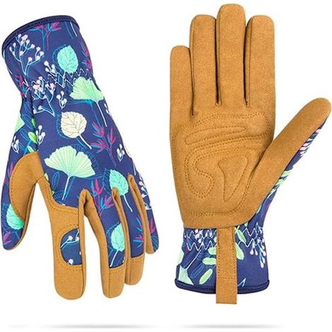 Filiyano-Gants de jardinage pour femme - résistants aux perforations et aux coupures, parfaits pour creuser, planter et tailler - cuir durable et (1/5)