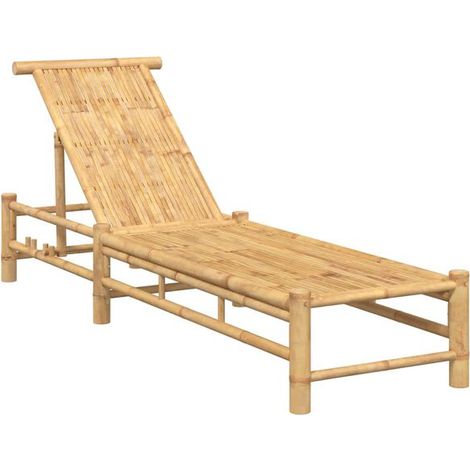 Fauteuil inclinable en bambou, 55 x 199 x 30 cm (1/5)