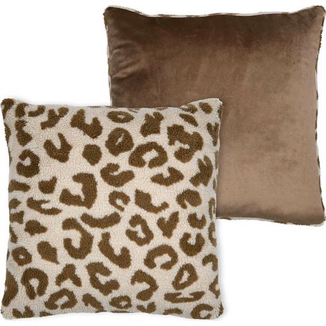 Coussin imprimé léopard Beige 45x45 cm