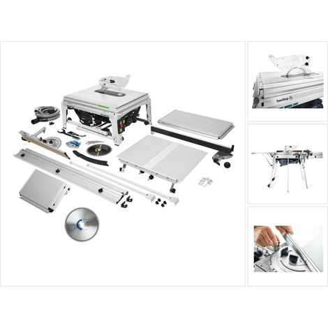 Festool TKS 80 EBS Set Tischkreissäge 2200 Watt 254 mm ( 575828 ) + Spezial Kreissägeblatt TF80 A ( 575978 )