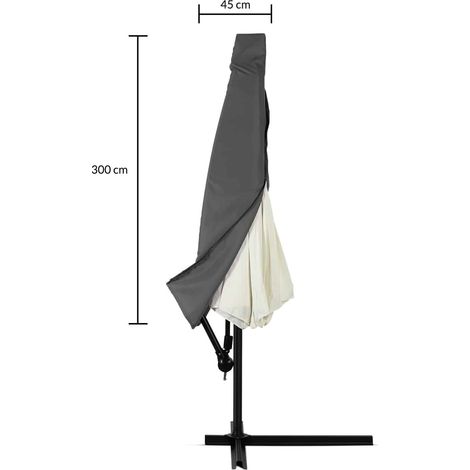 Funda para sombrilla Cantilever de 3 m con cierre de cremallera y poliéster resistente. (1/5)
