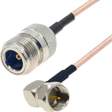 Câble RG316 50 µm, fiche F, prise RA/N, 3 m
