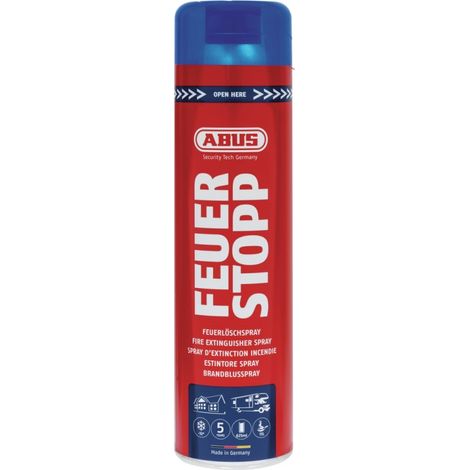 Abus – Spray extincteur AFS625 FIRE STOP – Agent extincteur moussant – Classe A/B/F – Pour feux de bois, liquides inflammables et graisses (1/6)