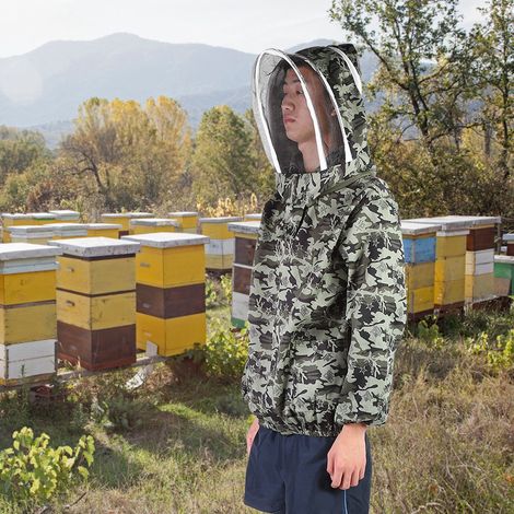 Veste de protection pliable pour apiculteurs, combinaison d'apiculteur à double fermeture éclair, fournitures pour apiculteurs (1/5)