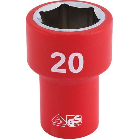 Draper 31748 Draper Expert Fully Insulated VDE Socket, 3/8"" Sq. Dr., 20mm (1/5)