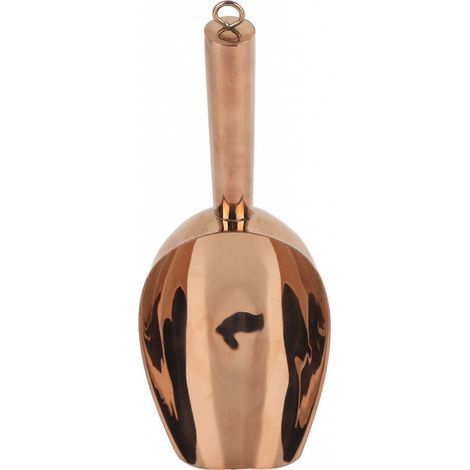 Sturdy, food-grade, U-shaped rose gold stainless steel ice scoop for home, hotel, or restaurant use. - AquaForge (1/5)