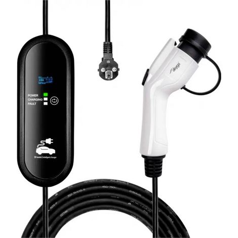 Chargeur GB/T pour voitures électriques chinoises AK-EC-23 LCD monophasé 16 A 3,8 kW 5 m