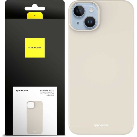 Funda de silicona Spacecase para iPhone 14 Plus color hueso (1/5)