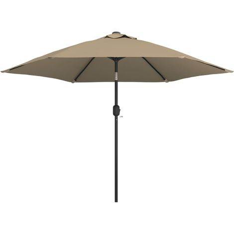 Sonnenschirm mit Metall-Mast 300 cm Taupe vidaXL