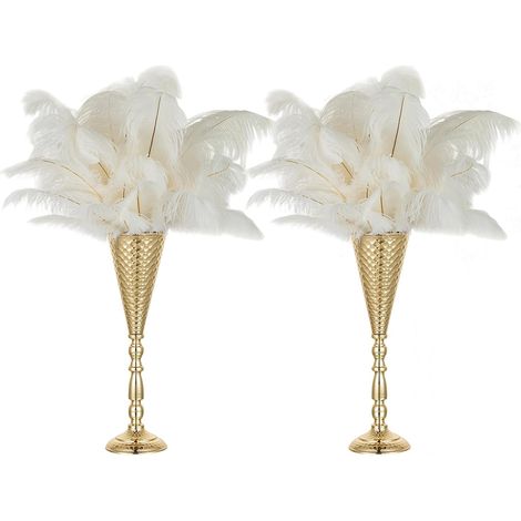 Vase Or Fleur pour Mariage: 42,9cm Haut, Trompette Forme, Lot de 2 (1/5)