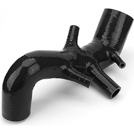 Tbest Tuyau D'admission en Silicone, Amélioration des Performances, Flux D'air amélioré, Remplacement Direct pour R 1.8T AMK BAM Engine TT 8L 8N MK1.Sortie Turbo APY 210PS 225PS 80mm (BLACK) (1/3)