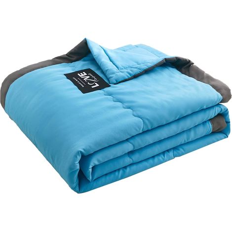 Couette Rafraîchissante - 98 % Coton 2 % Élasthanne - Pour Nuits Chaudes et Transpirations Nocturnes - Double Effet Fraîcheur - Taille Double - 1 Pièce (1/5)