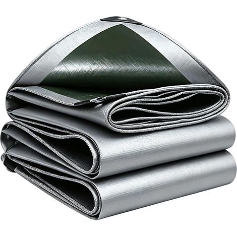 Bâche de protection imperméable pour camion, 2,8 x 2,8 m, avec œillets, 120 g/m², polyéthylène, résistante aux UV, indéchirable, résistante aux intempéries (1/5)