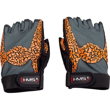Guantes de fitness para mujer, talla M, color naranja/gris