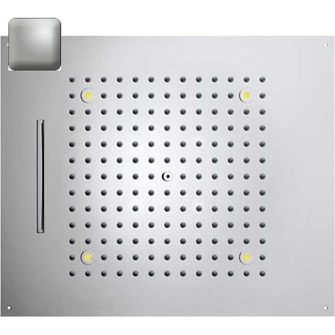 Plafond de douche pour chromothérapie inox mat brossé Dream - Bossini H389050075