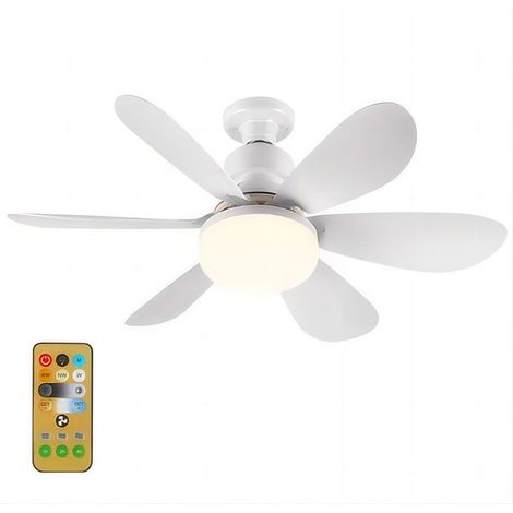 Leiser 52-cm-Deckenventilator mit LED-Beleuchtung und Fernbedienung, 40-W-Leuchtmittel, E27-Fassung (1/5)