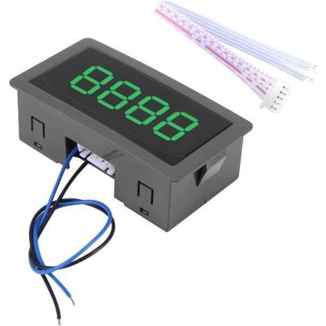 Compte à Rebours DC LED Affichage Compteur Digital 4 Chiffres 0-9999 Haut / Bas Plus / Moins Mètre Vert
