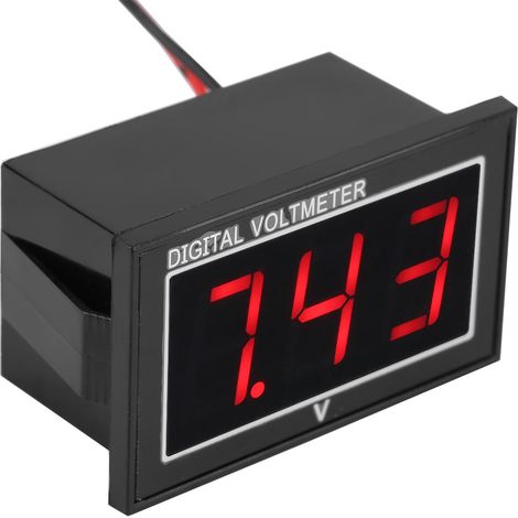 Voltmètre étanche à deux fils CC 2,5-30 V de 0,56 pouce, affichage numérique CC haute précision. (1/4)
