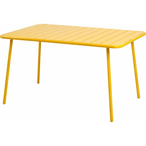 Tavolo da giardino da 4 a 6 posti gialli 120 cm BERGAME
