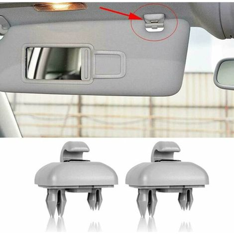 Set of 2 Car Windshield Mount Hook Clip for Audi A1 A3 A4 A5 Q3 Q5 8U0857562A 8E0857563A A7 B6 B7 B8 S4 S5 Grey (1/5)
