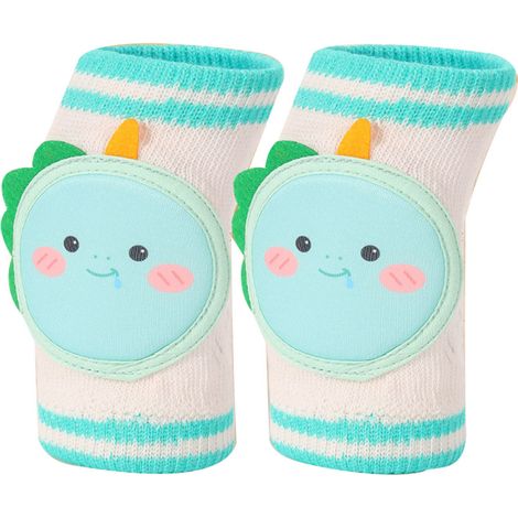 Genouillères enfant 1 paire dinosaure, protection respirante fine, motifs cartoon, pour bébés 0-4 ans, antidérapant et confortable (1/5)