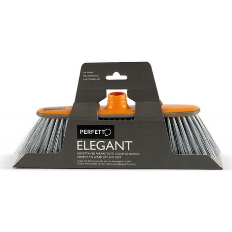 Perfetto Elegant Scopa con Paracolpi, Plastica, Zucca o Ghiaccio, 35 x 5,5 x 12 cm (1/2)