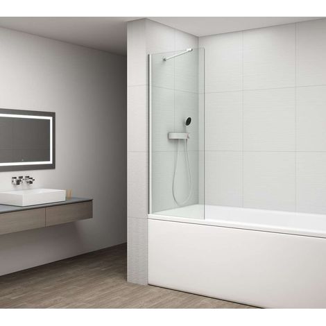 Polysan Fisa - Badewannenabtrennung 80x150 cm, Chrom/Klarglas FS1082-C