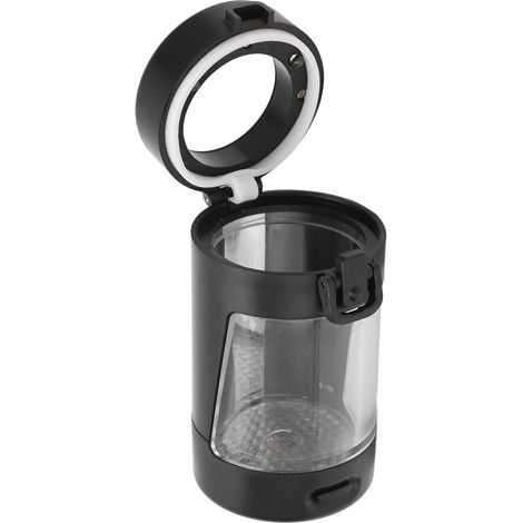 Mini pot à épices noir portable avec transparence phosphorescente et conception anti-odeurs (avec câble USB) (1/5)