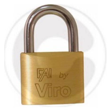 Viro Fai art 554 cadenas rectangulaire 40 mm avec arceau en acier 2 clA s