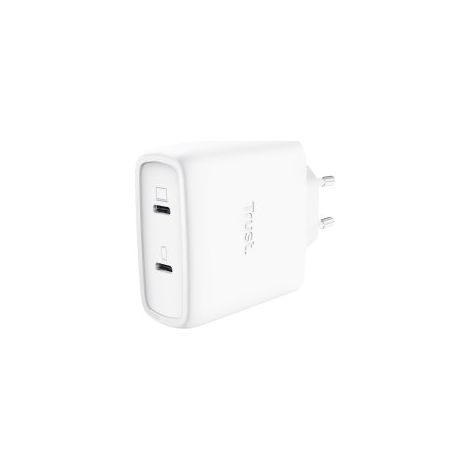 CARGADOR USB GAN TRUST MAXO 65W 2xUSB-C INCLUYE CABLE USB-C 2m COLOR BLANCO