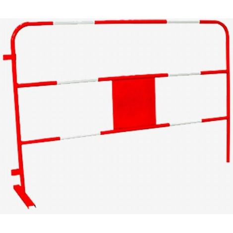 Barriera da cantiere VISO rosso/bianco con vernice expoxy - BAR03RB
