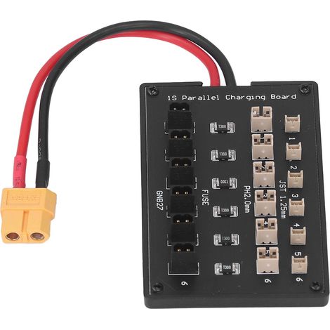 XT60 6-fach Parallelladegerät, Balancerplattform mit 4,0-mm-Bananenkabel für Lithiumbatterien (1/5)