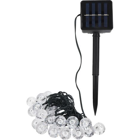 30 LED Solaire Guirlande Lumineuse Jardin Paysage Décoration Fêtes Noël 6m (1/5)