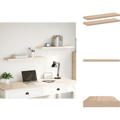 Schweberegale 2 Stk. 90x23,5x4 cm Holzwerkstoff - Schweberegal - Schweberegale - Regal - Regale (1/5)