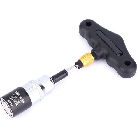 Jeu de 4 douilles universelles 9-21 mm avec adaptateur pour perceuse électrique et embouts doubles (noir) (1/5)