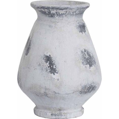 Naxos Large Antique White Vase - Ceramic - L32 x W32 x H43 cm - Stone