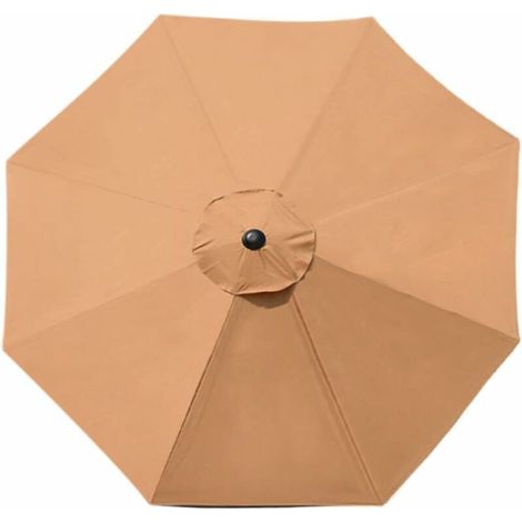 royaluxe -Parasol de rechange avec 8 baleines pour jardin, terrasse, cour, plage, piscine, marché (auvent uniquement), kaki (1/5)