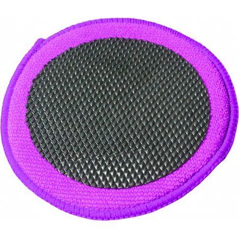 Tampon d'argile rond à pois violet (1/5)