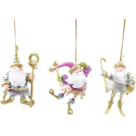 PENDENTE BABBO NATALE IN RESINA 9X6XH.12.5 CM PREZZO CADUNO INDICARE IL MODELLO