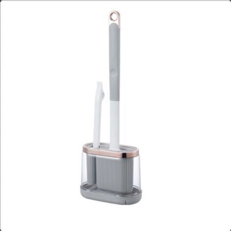 Brosse WC Brosses et supports de toilette Accessoire de salle de bain idéal pour caravane et camping car Laisse le sol de la salle de bain transparent pour le (1/5)