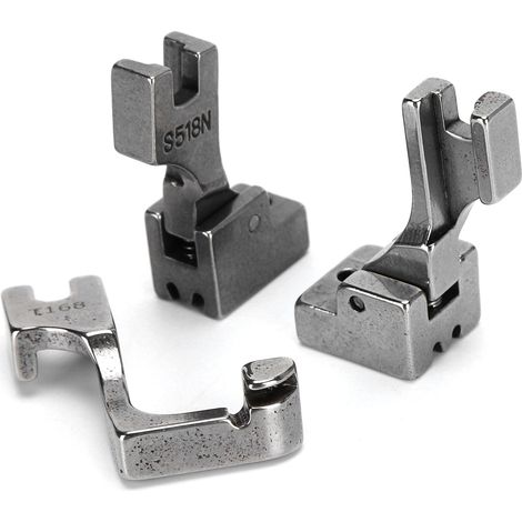 Lot de 3 pieds-de-biche pour machine à coudre à point noué, compatible avec les fermetures éclair invisibles S518, S518N et T168 (1/5)
