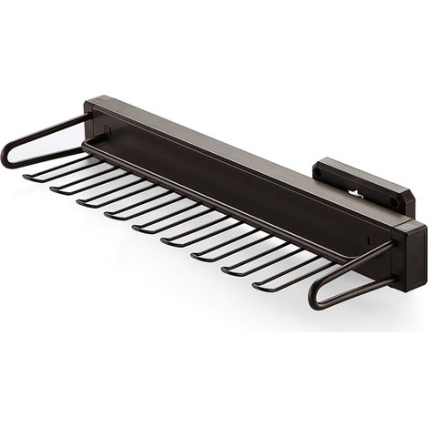 Porta cravates latéral extractible Moka Peint en moka Plastique et Aluminium EMUCA 6938813 (1/5)