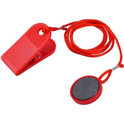 Magnetische Sicherheitsschlüssel, universelle Sicherheitsverriegelung für Laufbänder, Schalter kompatibel mit den meisten Laufbändern, rot, 3 cm (1/5)