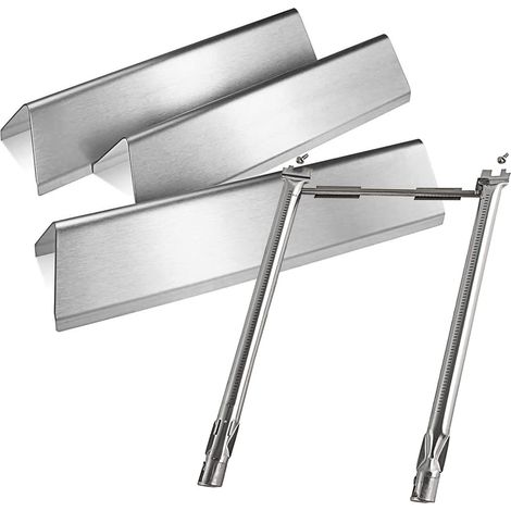 69785 Brûleur & 7635 Flavorizar Bars pour Weber Spirit 200 with Front Control, Weber Spirit I & II E210, E220, S210, S220, Flavor Bars & Bruleur Pièces de Rechange pour Barbecue
