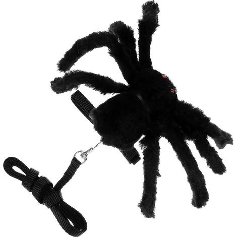 Arnés tipo chaleco con forma de araña para entrenamiento de mascotas con correa pectoral de Halloween (2 unidades) (1/5)